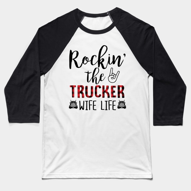 Sign Language Love Rockin' Trucker Wife Life Baseball T-Shirt by PlumleelaurineArt